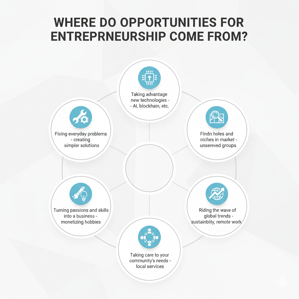 chances to start a business come from