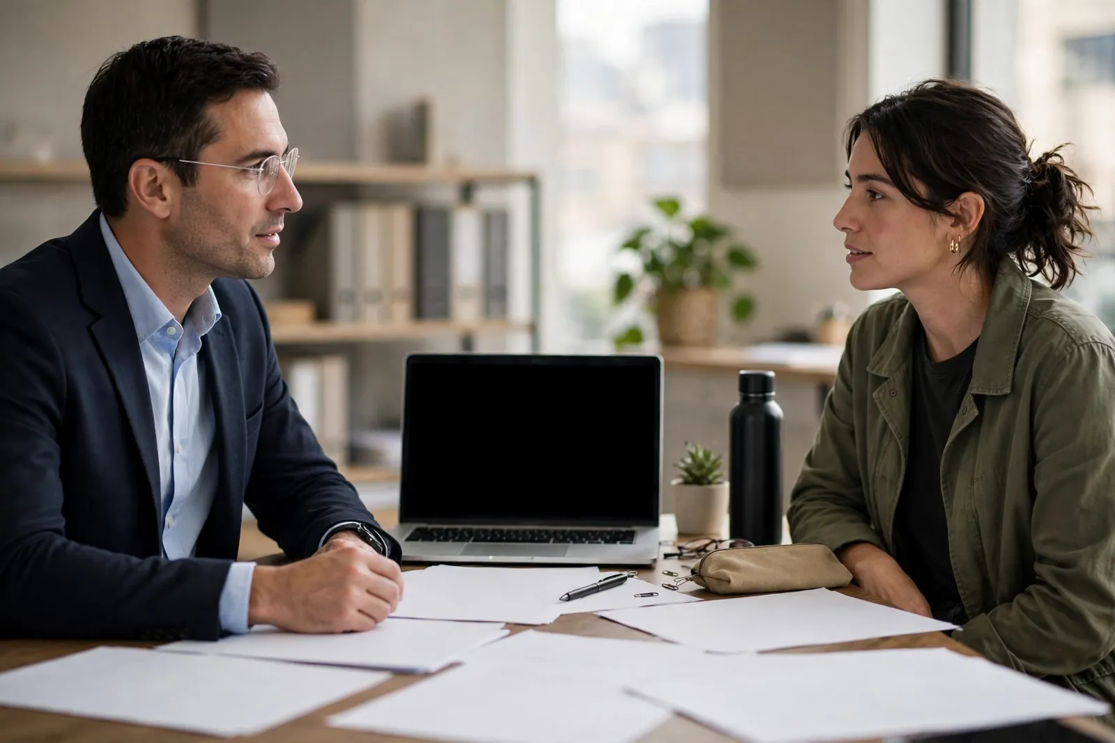 An accountant meeting a client