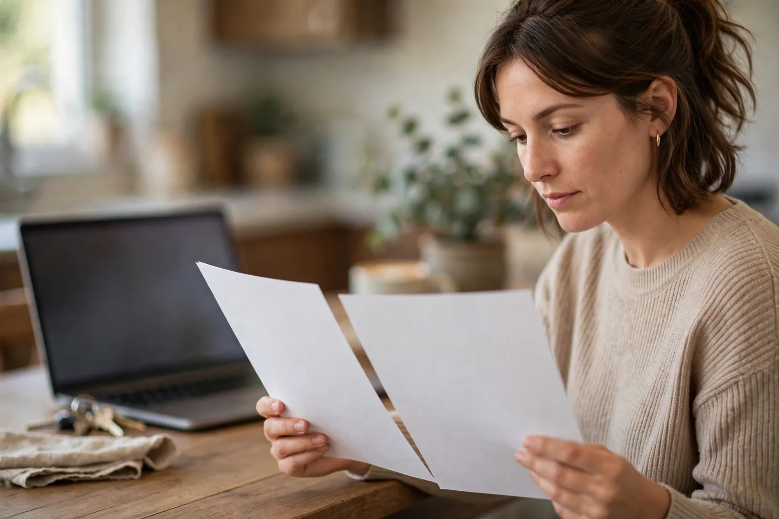 A borrower comparing home loan offers