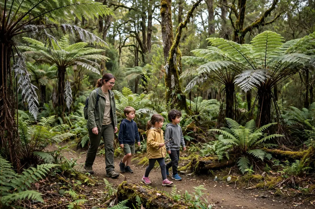 A bush walk with kindergarten children