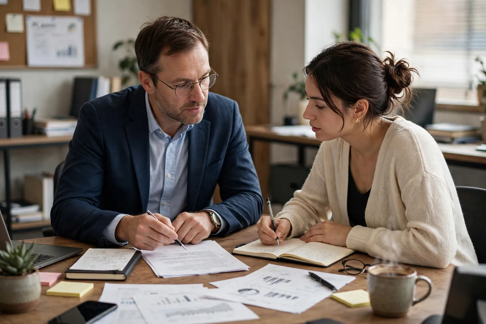 A business owner in a mentoring session