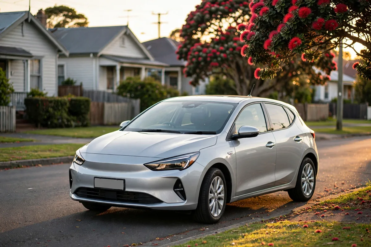 Car parked on a suburban New Zealand street, illustrating car insurance cover options in NZ