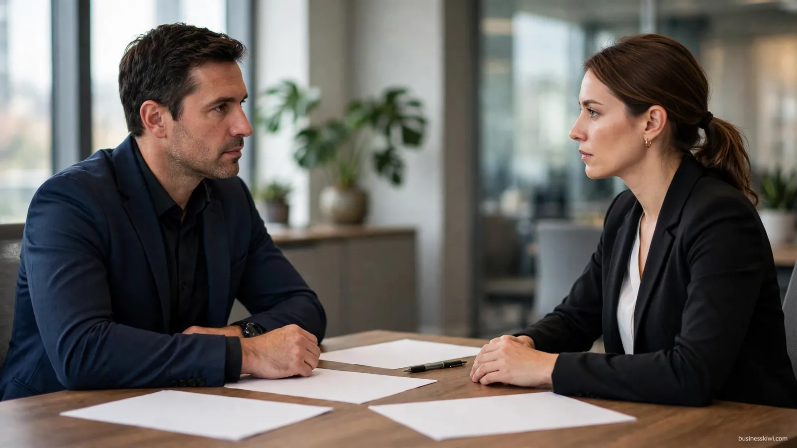 A disciplinary meeting at work