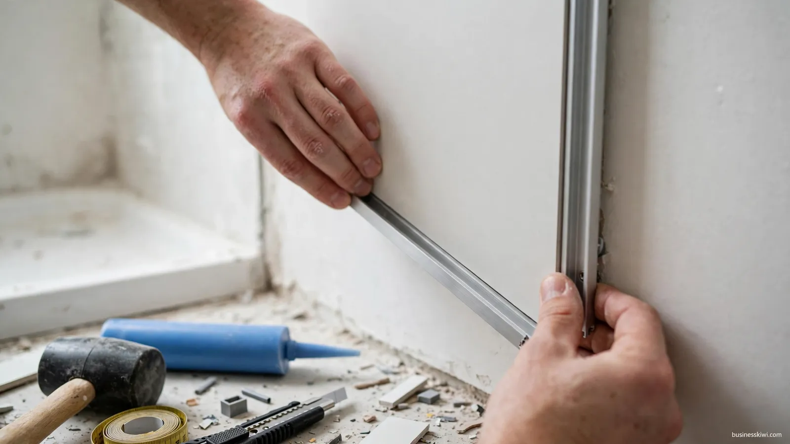Fitting a wall panel joint