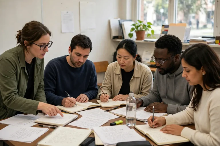 Students in a foundation studies class