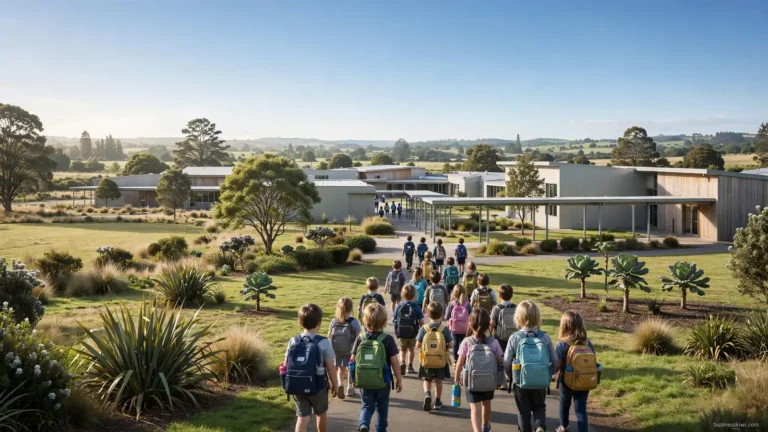 Illustration of a New Zealand primary school