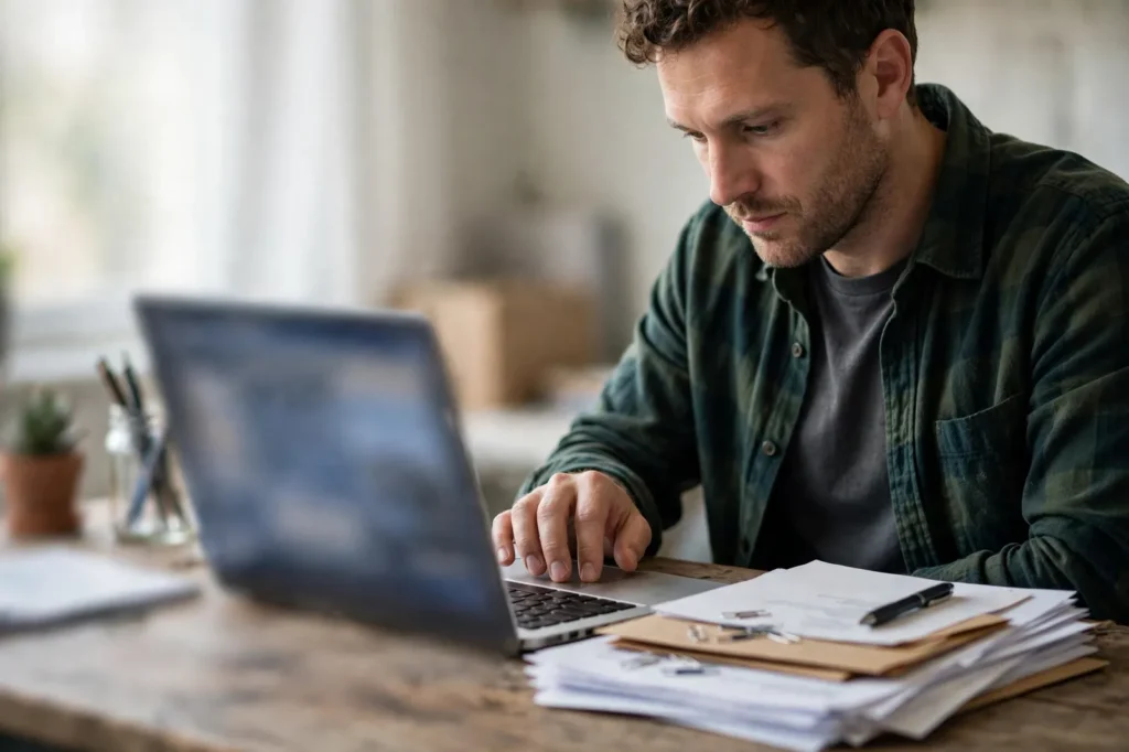 A business owner registering for GST online