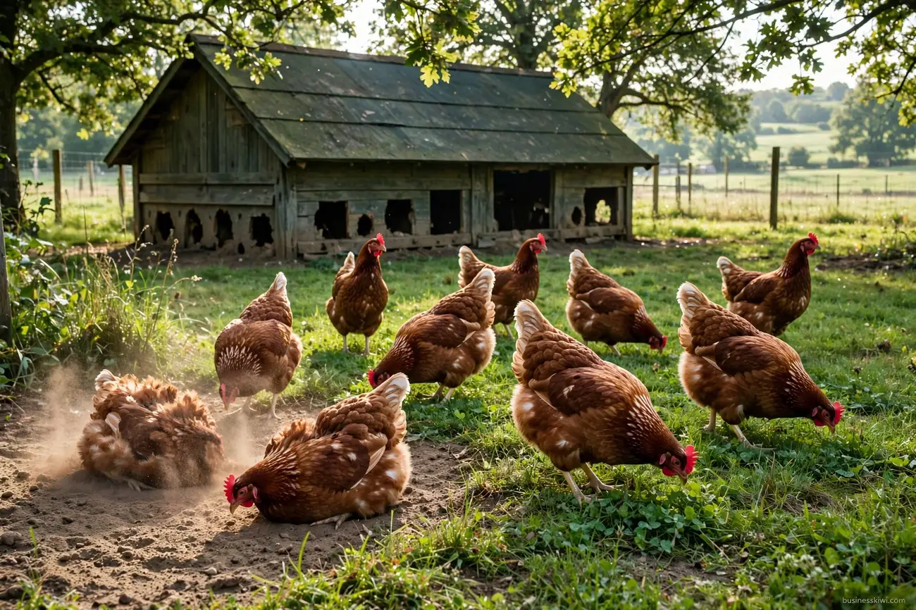 Hens on an outdoor range