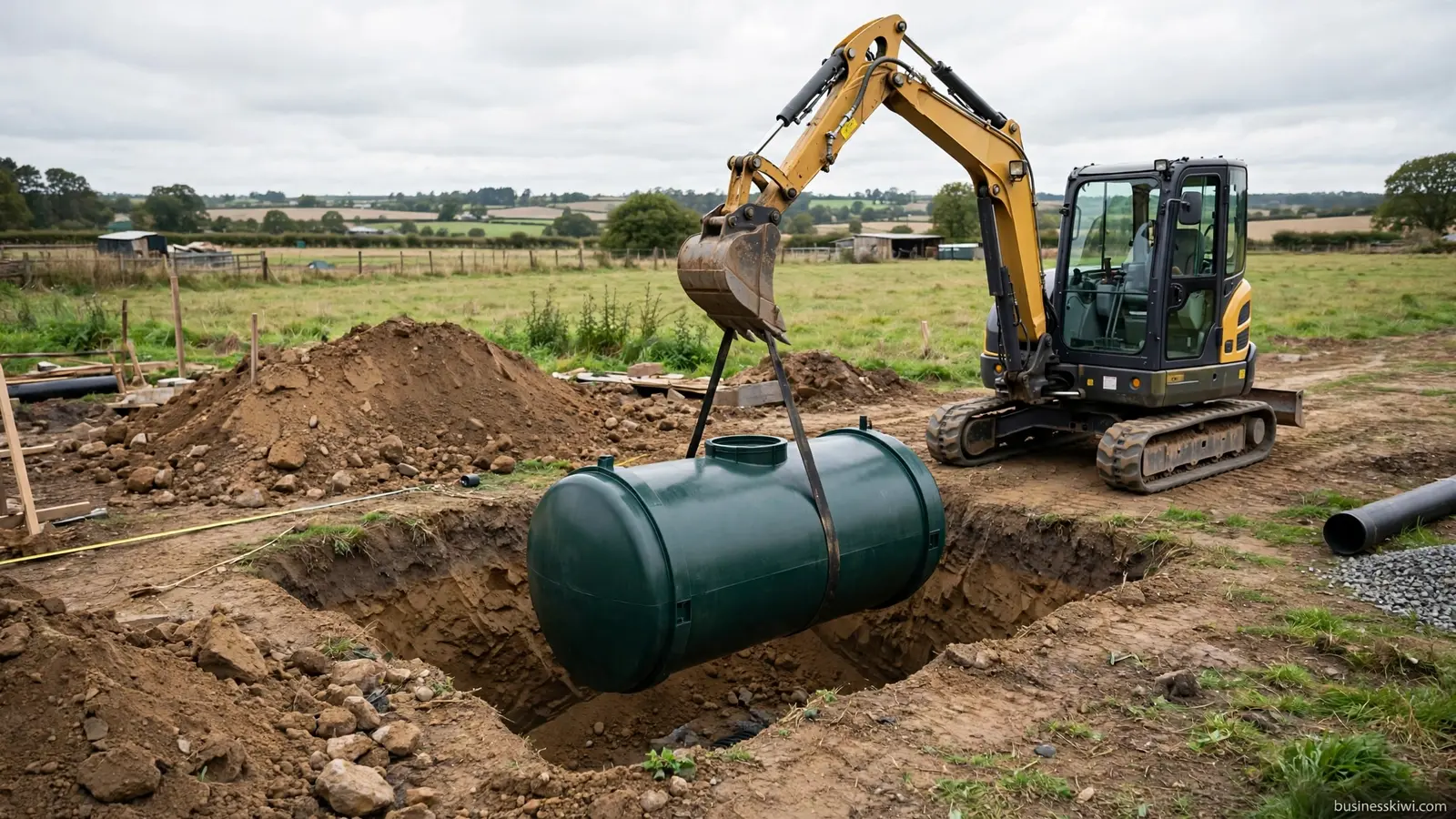 Installing a septic tank