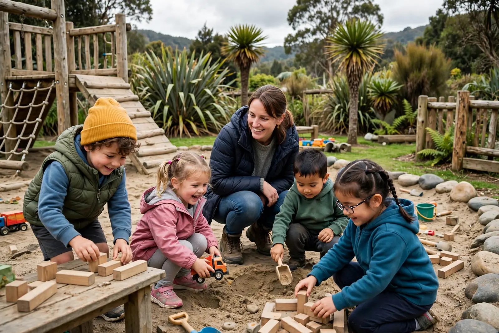 Children playing at a kindergarten in New Plymouth