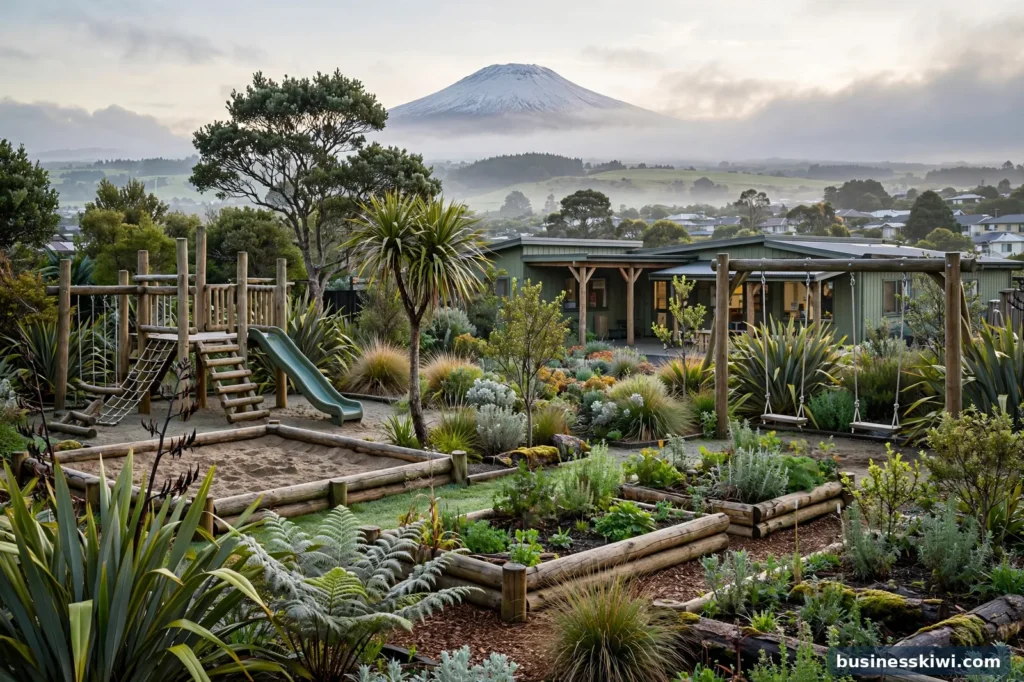 A kindergarten playground and garden in New Plymouth