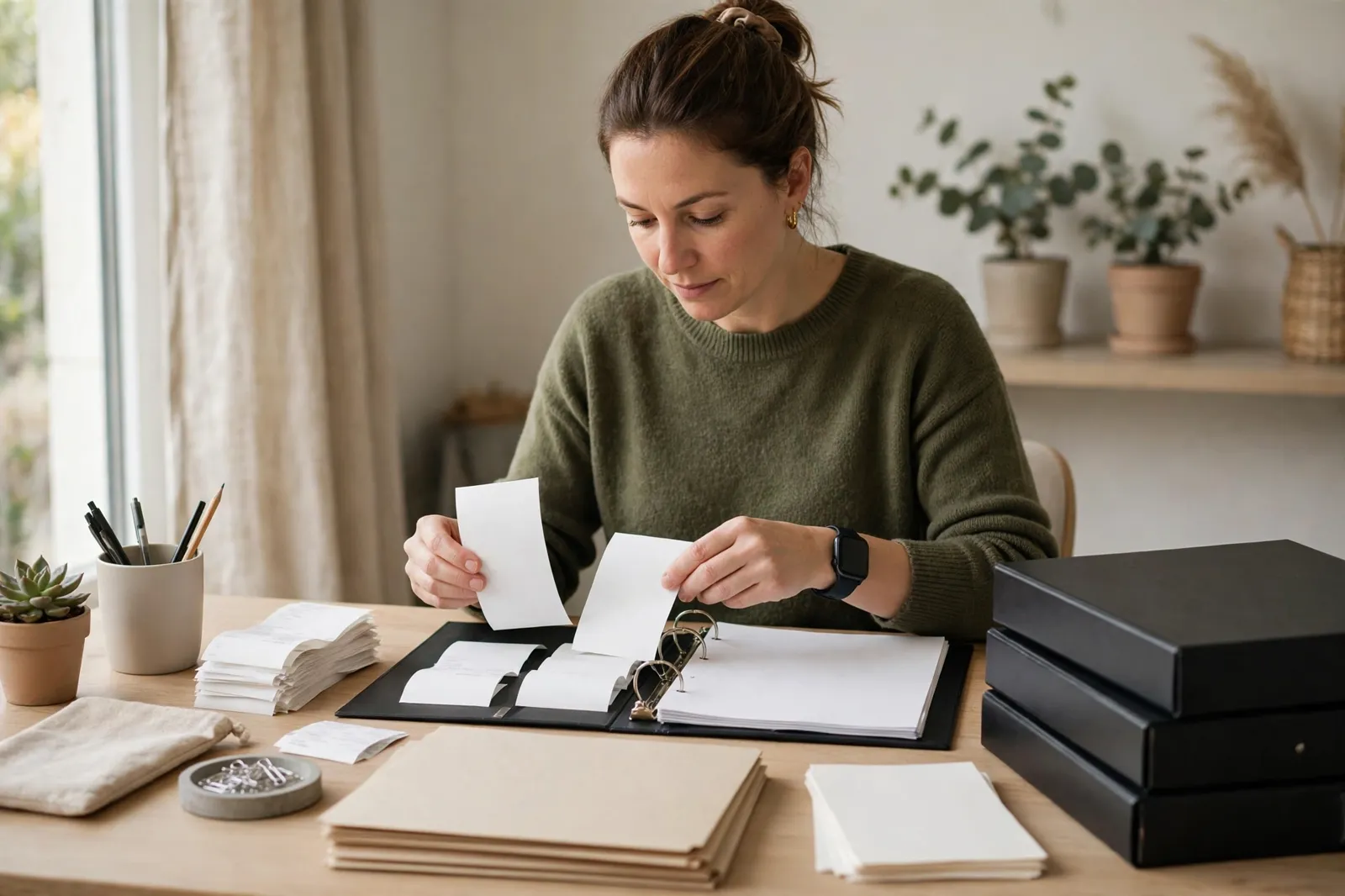 Organising business records for an accountant