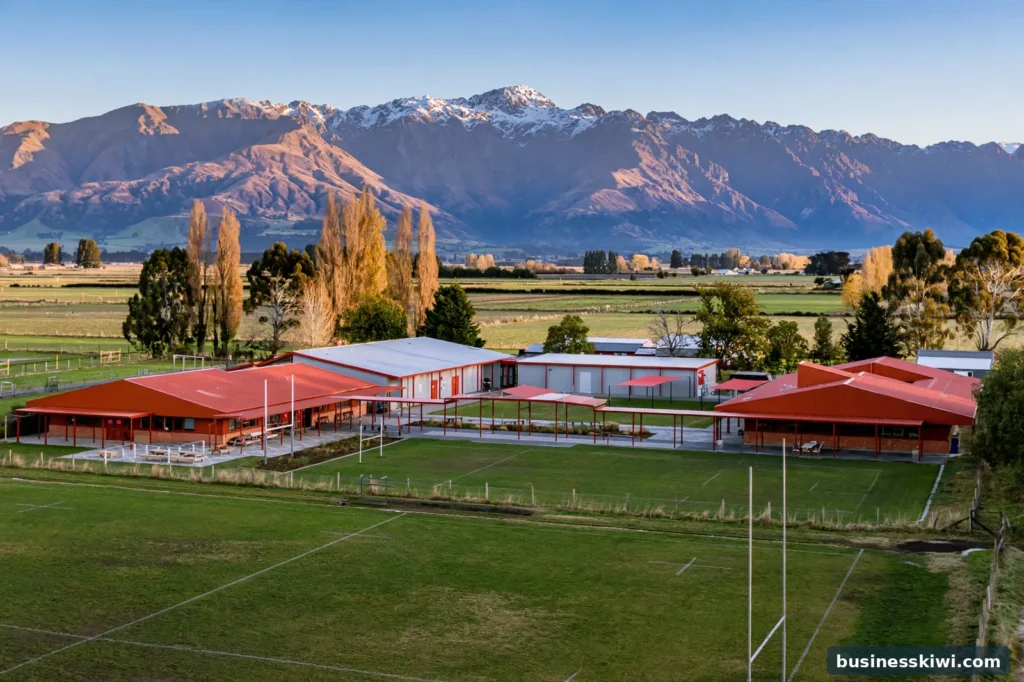 A rural composite school with playing fields