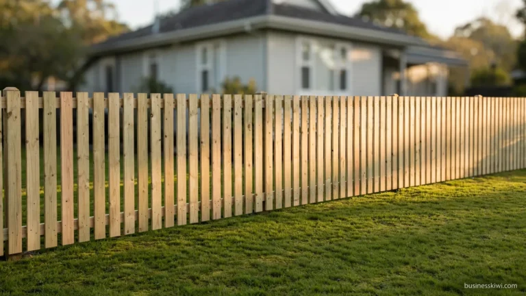A new timber paling fence
