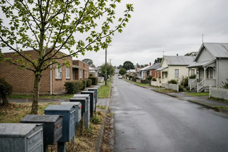 Brick rental flats and weatherboard houses on a Palmerston North street