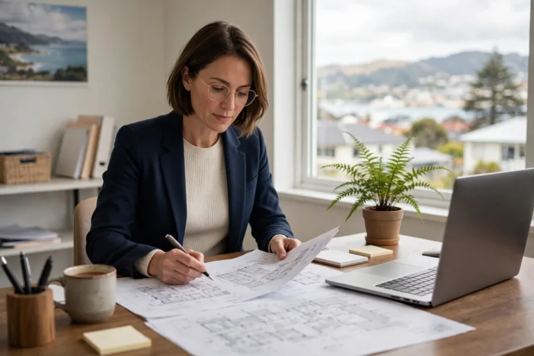 Professional adviser reviewing client documents at a desk, the kind of advice work professional indemnity insurance covers