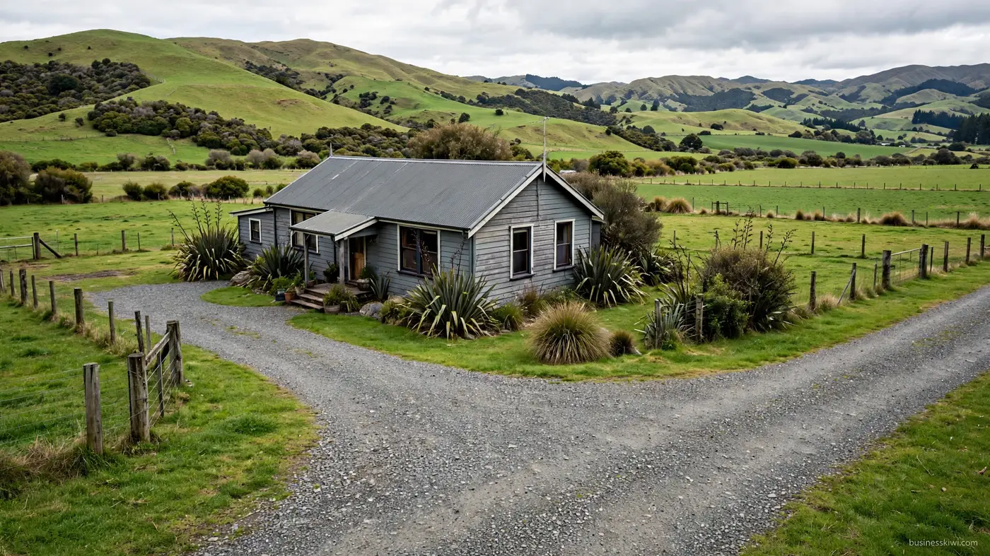 A rural home on an on-site wastewater system