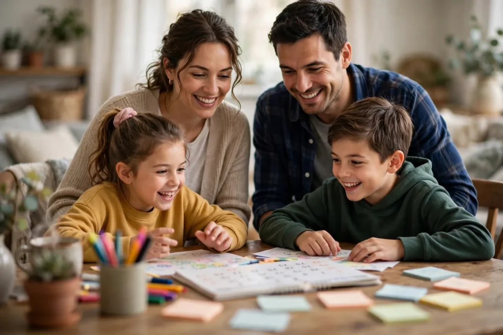 A family planning school holiday activities together