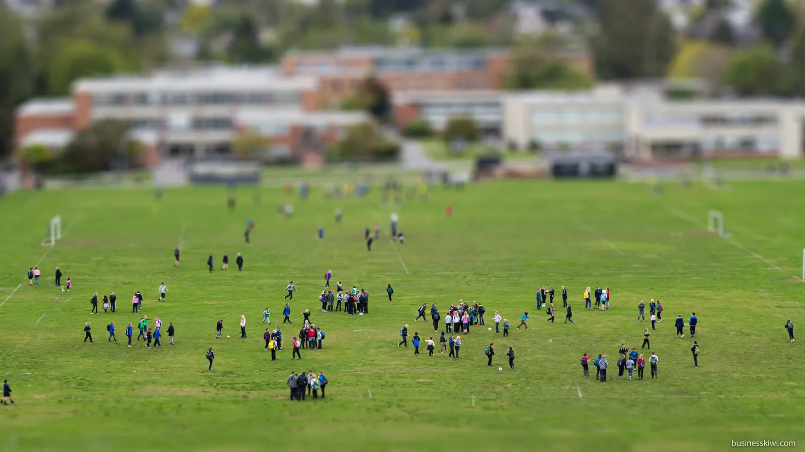 Illustration of children playing at school