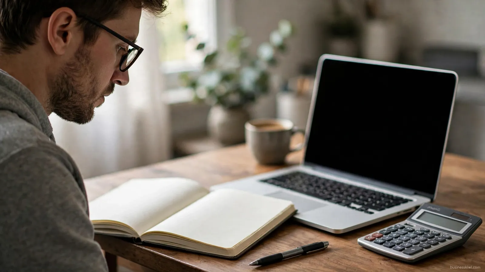 Studying bookkeeping online at home