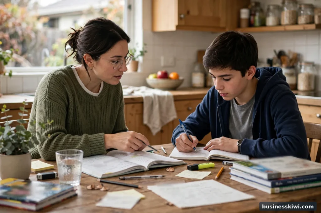 A tutor working one-to-one with a student